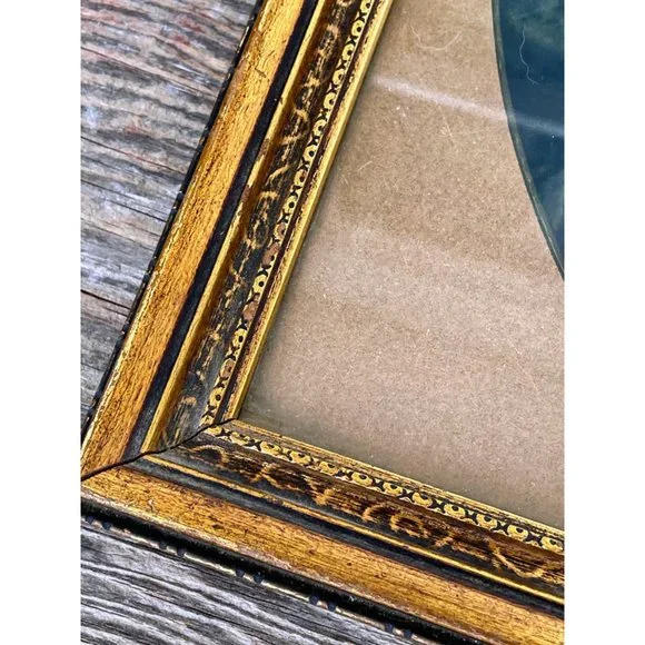 Vintage Art Deco Victorian Little Girl Print Gold Frame - Picture 6 of 13